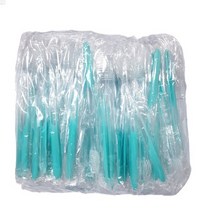 업소용 여행용 치과용 개별포장 일회용 고급 미세모 OPP 칫솔 그린, 4개, 100개입