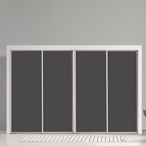 대도갤러리 키높이 클래시 12자 슬라이딩옷장, 02) 그레이(무광)