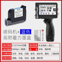 잉크젯 산업용 생산날짜 유통기한 마킹기 각인 날인, 프린터 12.7mm + 블루 잉크 카트리지