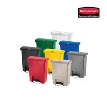 러버메이드 슬림짐 스텝온 쓰레기통 15L/4G 검정, 단품