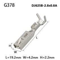 커넥터 FCI/TE/Tyco/AMP/Boschs 자동차 커넥터용 2.5/2.8/3.5 MM 압착 단자 자동 전기 암수 와이어 핀 50 개, [09] G378, [02] 100PCs