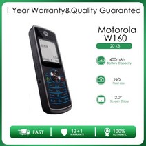 Motorola-W160 W156 리퍼브 휴대폰 오리지널 언락 저렴한 옛날 휴대폰, Black, 블랙