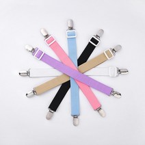 일자형 침대시트 고정밴드 밀림방지 집게 고정핀 2P, 화이트