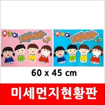 미세먼지현황판/미세먼지알림판 게시판 게시판꾸미기 현황판 오늘의날씨 환경미화 현황판꾸미기 미세먼지현황, 분홍색