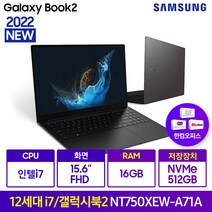 삼성 2021 갤럭시북 15, 그라파이트, 코어i7, 512GB, 16GB, WIN11 Home, NT750XEW-A71AG