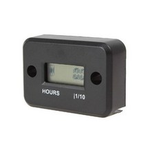 Motorcycle Hour Meter LCD Digital Moto Ski Timer Accumulator Tachometer for Racing Car Working Gauge, 05 Black