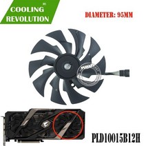 쿨링팬 컴퓨터팬 pld10015b12h dc12v 그래픽 카드 팬 for gigabyte aorus geforce rtx 2060 super rtx 2070 super rtx, 오른쪽
