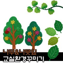 펠트 나무잎 나무 봄 환경구성 용품 / 어린이집 유치원 신학기 교실꾸미기, 3500펠트나무C, 1