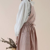원피스 방수 앞치마 메리 에이프런 꽃집 카페 어린이집, 연분홍빛(Indie Pink)