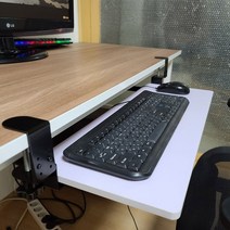 제일퍼니처 조립NO 3종 우드 키보드 받침대 트레이 PC 컴퓨터 책상 마우스 키보드트레이, 선택06:화이트(75x25), 우드키보드트레이