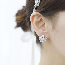 14K로듐도금 웨딩귀걸이 엘라 혼주귀걸이 셀프웨딩 하객