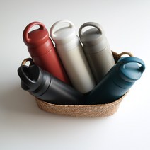 이중 스텐 트래블 텀블러 보온병(400ml), 아이보리