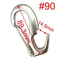 서핑 해양 학년 스테인레스 스틸 스프링 후크 앵커 시스템 스냅 걸쇠 보트 요트 하드웨어, NO 90