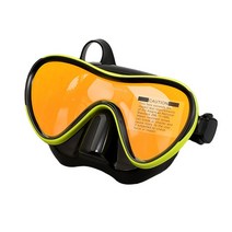 프리다이빙마스크 스노쿨링물안경 스노쿨링 성인용 스쿠버 다이빙 마스크 실리콘 고글 수중인양 수영 장비 도구, [11] Yellow-Black A