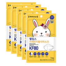 웰킵스 미세먼지황사마스크 소형 KF80, 5개입, 5개, 백색