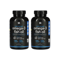 SR 스포츠리서치 오메가3 rTG 1250mg 180젤 30젤 60젤 피쉬오일 토코페롤 피쉬 오일 젤라틴 알래스카오메가3, 오메가3 360캡슐(180캡슐 X 2통 세트)