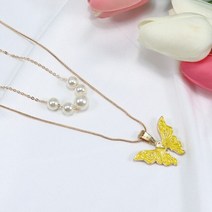 서울체크인목걸이 샹달목걸이 이효리목걸이 나비목걸이 나비펜던트 진주 목걸이 바비 펜던트 목걸이 더블 초커 체인 생일 선물 여자 여자