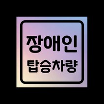 자동차 탈부착자석스티커 LMCM-91 장애인 탑승차량, 레몬