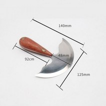 가죽 공예 공방 만들기 라운드 Leathercraft 나이프 절단Scribing 헤드 나무 손잡이 칼 절단 140511, 120mm