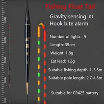 내림전자찌 스마트찌 민물 바다 점등 밝은 색상 변경 전자 플로트 롱 테일 테일 스마트 플로트 탑 바이트 알람 표시기 슬립 드리프트 튜브 부표 낚시 액세서리, 자주색
