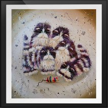 5D DIY다이아몬드 페인팅 다이아몬드 자수 만화 동물 다이아몬드 모자이크 크로스 스티치 전체 라운드 라인 스톤 판매 그림 보석십자수 캔버스, Light Grey