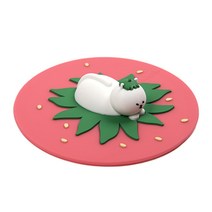 데일리라이크 실리콘 머그 리드, 04 Strawberry cat