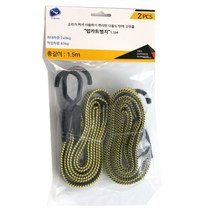 업카트벙지 2pcs x 1세트 1.5m 탄성로프 길이조절가능 고정끈 고리가큰 카트고무줄 자전거줄 손수레고정끈 묶는줄 탄성고무줄 다양한용도 고정끈 업카트벙지 큰고리, 1개