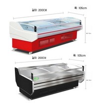 정육 쇼케이스 공냉식 대면 고기 냉장고 진열장 대형, 2.0m 직냉 규격/강판