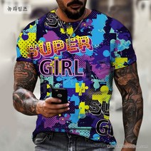 3D 프린팅 남성 티셔츠 반팔 T-shirt 7P900