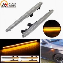 호환 시그널램프 Alfa romeo giulietta 940 veloce 2010- sprint 2010-2016 용 2 다이나믹 앰버 led 사이드 마커 라이트 턴 카 블링커, 다이나믹 크리스탈