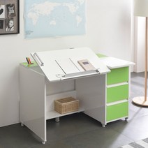 루이 1인 초등학생 각도조절책상 어린이 키즈 미니 공부 핑크 책상, 그린