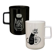 아트웨어 고양이 도자기머그 머그잔 주스컵 음료잔 카페머그컵 도자기컵 2p, 1개