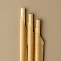 친환경 카페 개별포장 무지 대나무빨대 일회용 스트로우 100개 B05