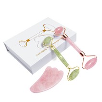 엄마마음 경락 얼굴 리프팅 옥 마사지기 세트 2color, 그린 P10808