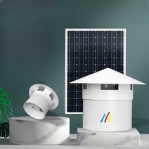 덕트 팬 배기 태양열 12V 지붕 태양광 판낼 환풍기, 12V-200 튜브 지붕 팬 + 8W 보드