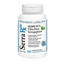 Biomedic Labs Serra RX 80 Serrapeptase 바이오메딕 랩스 세라펩타제 80000SPU 180정, 기본, 1개