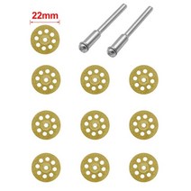 핸드그라인더날 그라인더사포 절단석 그라인더연마석 뜨거운 판매 10pcs 다이아몬드 커팅 휠 톱 블레이드 절단 디스크 유리 세라믹 연결 생크 dremel 드릴 핏 로터리 도구, 22mm