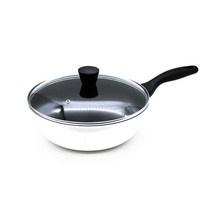 네오셰프 IH인덕션 밀키화이트 볶음팬 28cm+유리뚜껑, 단품