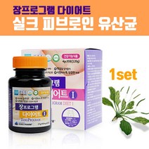 실크피브로인유산균 체지방 듀얼 유산균 뚱보균 다이어트 알약형 장 정착 장밀착유산균 가루 분말 캡슐 포스트 파라 바이오틱스 누에고치 실크프로틴 펩타이드 효능 여성 남성 추천, 1SKB
