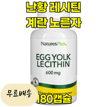 네이처스플러스 난황 레시틴 Egg Yolk 600mg 180캡슐 2팩, 1개, 180개