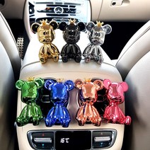 오마르 퍼퓸베어 베어브릭 차량용방향제 송풍구용 (색상7종 선택/향20종 선택), 블랙(일반형), 센슈얼자도르