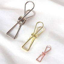 사무용 금속집게 와이어 리본집게 메탈클립 실버 대, 실버대