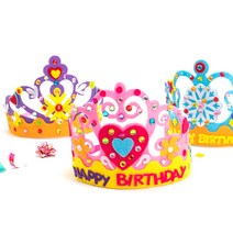 민화샵 부직포 왕관 만들기 6종 민화그리기, 파랑생일눈꽃