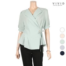 [비비드 시크릿가너] [VIVID SG][VIVID SG] 모던 여름자켓형 랩블라우스 VS