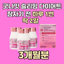 3개월분 굿나잇 슬리밍 다이어트 가르니시아 탄수화물 억제 체지방 감소 3개 60정, 3개, 60개