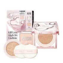 클리오 킬커버 하이 글로우 쿠션(본품+하이라이터+리필+퍼프2매 기획), 4호진저