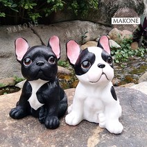 프랑스 프렌치 불독 장식 인형 강아지 동물 댕댕이 오브제 귀여운 인테리어 소품, C