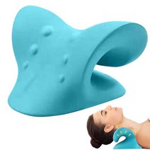Neck Shoulder Stretr Relaxer Chiropractic Cervical Massage Pillow A Relief Support, 01 Type C Blue