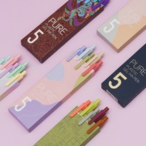 카코 KACO 퓨어 에디션 Edition 젤펜 볼펜 5종 세트 모음, 마카롱5종세트