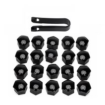 17mm 자동차 볼트 림 외부 장식 플러그 소켓 보호 방진 휠 너트 캡 자동 허브 나사 커버 jdm 20 개, 17mm 블랙, 01 17mm Black
